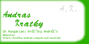 andras kratky business card